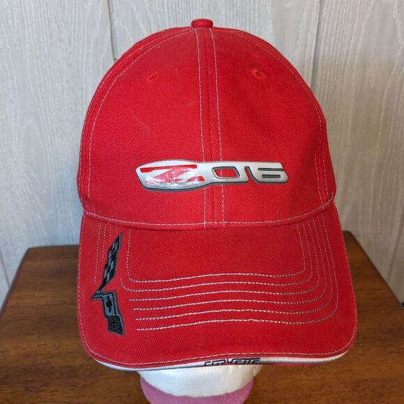 VTG Corvette Baseball Hat Red EUC OSFM - Picture 1 of 8